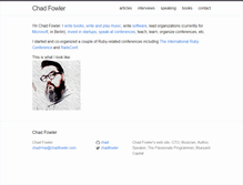 Tablet Screenshot of chadfowler.com